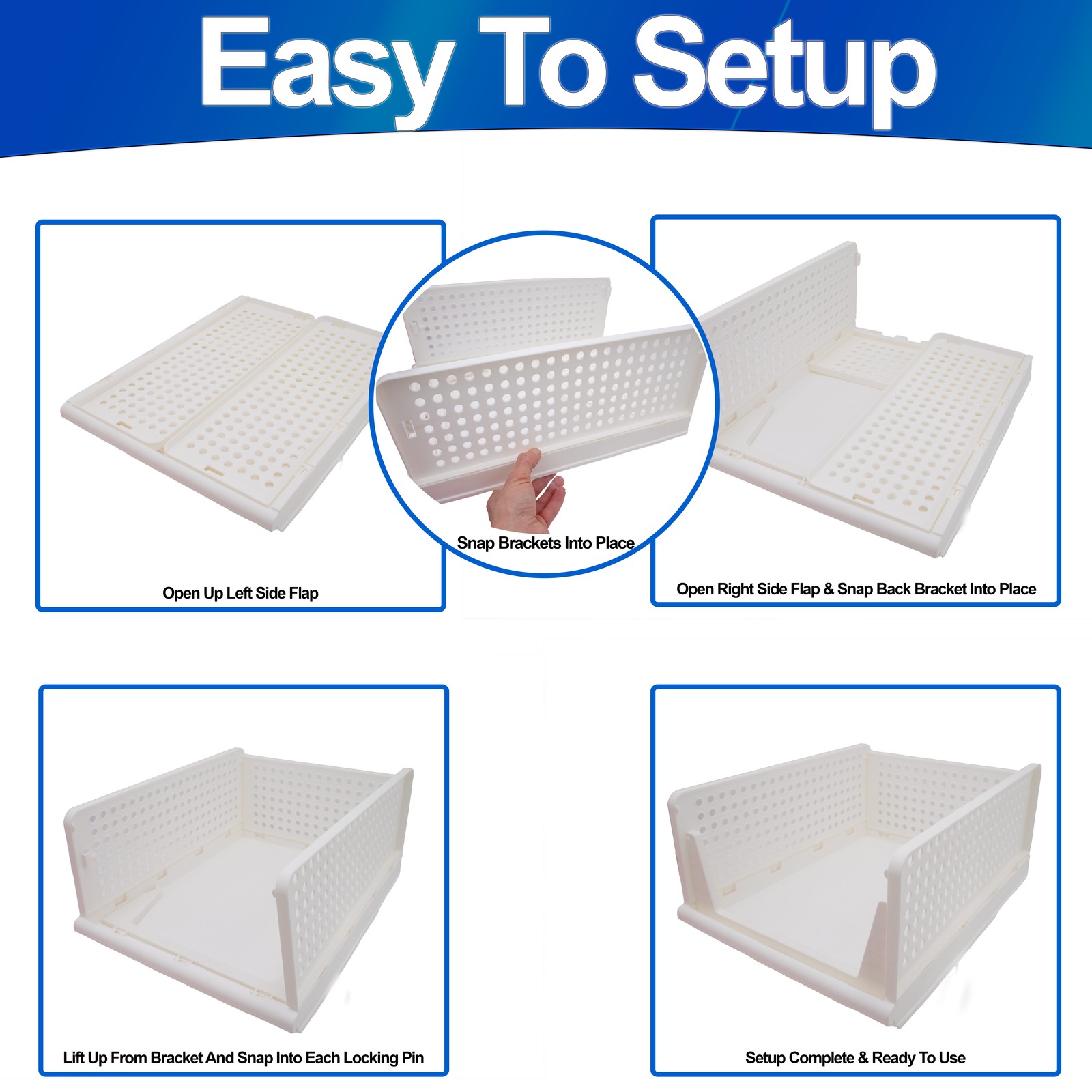 Stackable Closet Storage Shelf – Slidable & Ventilated Carts for Easy