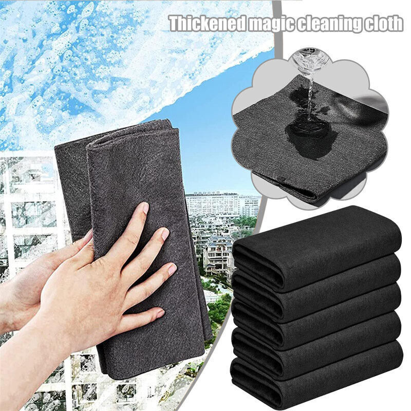 5Pcs Thickened Magic Cleaning Cloth Streak Free Microfiber Cleaning Rag Reusable
