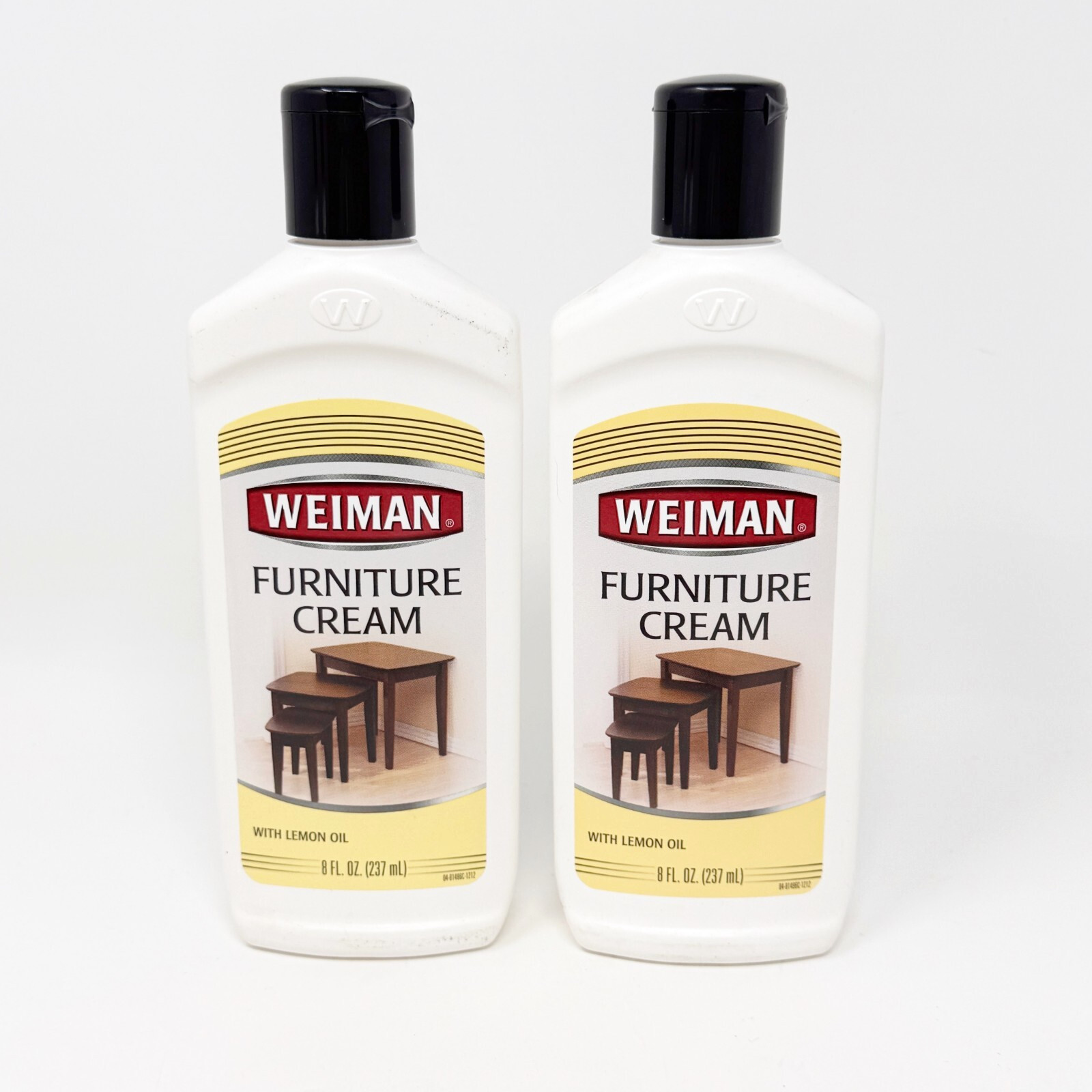 2 Bottles Of Weiman Furniture Cream with Lemon Oil 8 fl oz 237 ml NEW