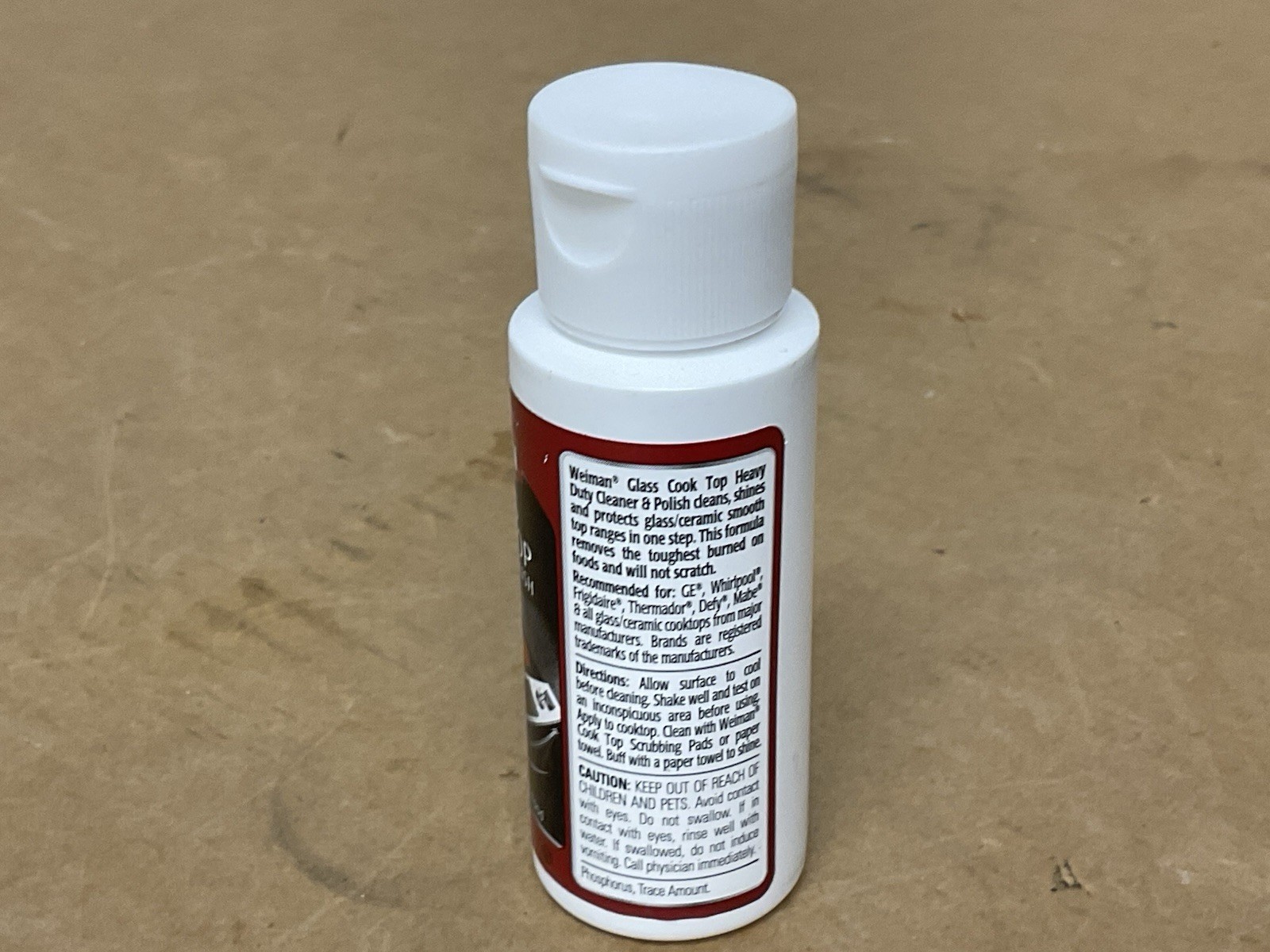 WEIMAN GLASS COOK TOP CLEANER POLISH 2 OZ