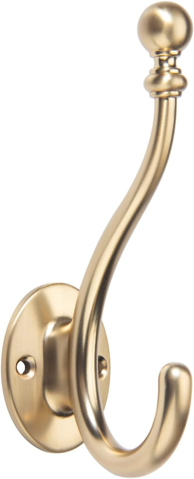 Towel Hooks Bathroom – 5 Pack Champagne Bronze Coat Hook Robe Hooks Decorative W