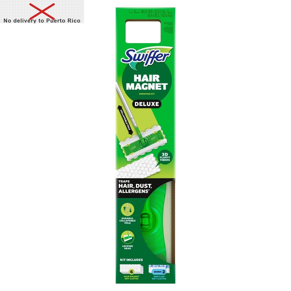 Unscented Sweeper Hair Magnet Deluxe Starter Kit Floor Cleaners – 9pc