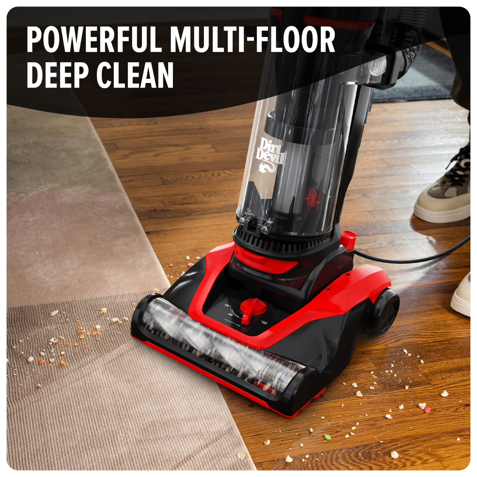 Dirt Devil Bagless Upright Vacuum Multi-Surface Extended Reach Pet UD76330V