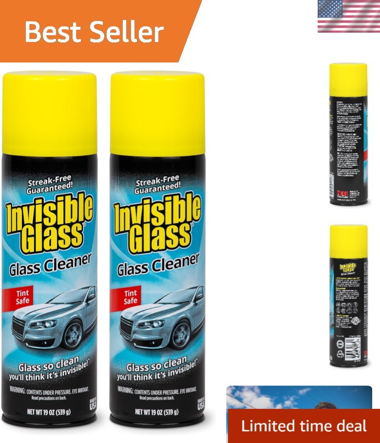 Fast-Acting 19oz Window Cleaner Spray – Streak-Free & Residue Free (Pack of 2)
