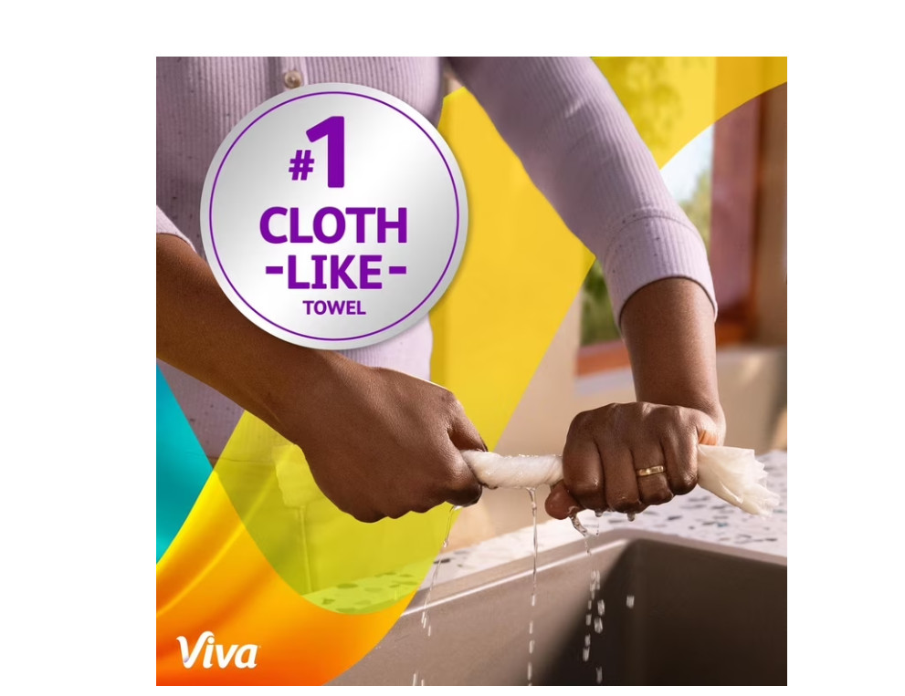 Viva Signature Cloth Paper Towels, 12 Triple Rolls, 129 Sheets per Roll