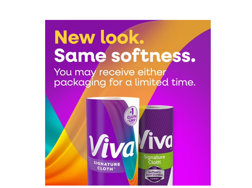 Viva Signature Cloth Paper Towels, 12 Double Rolls, 86 Sheets per Roll
