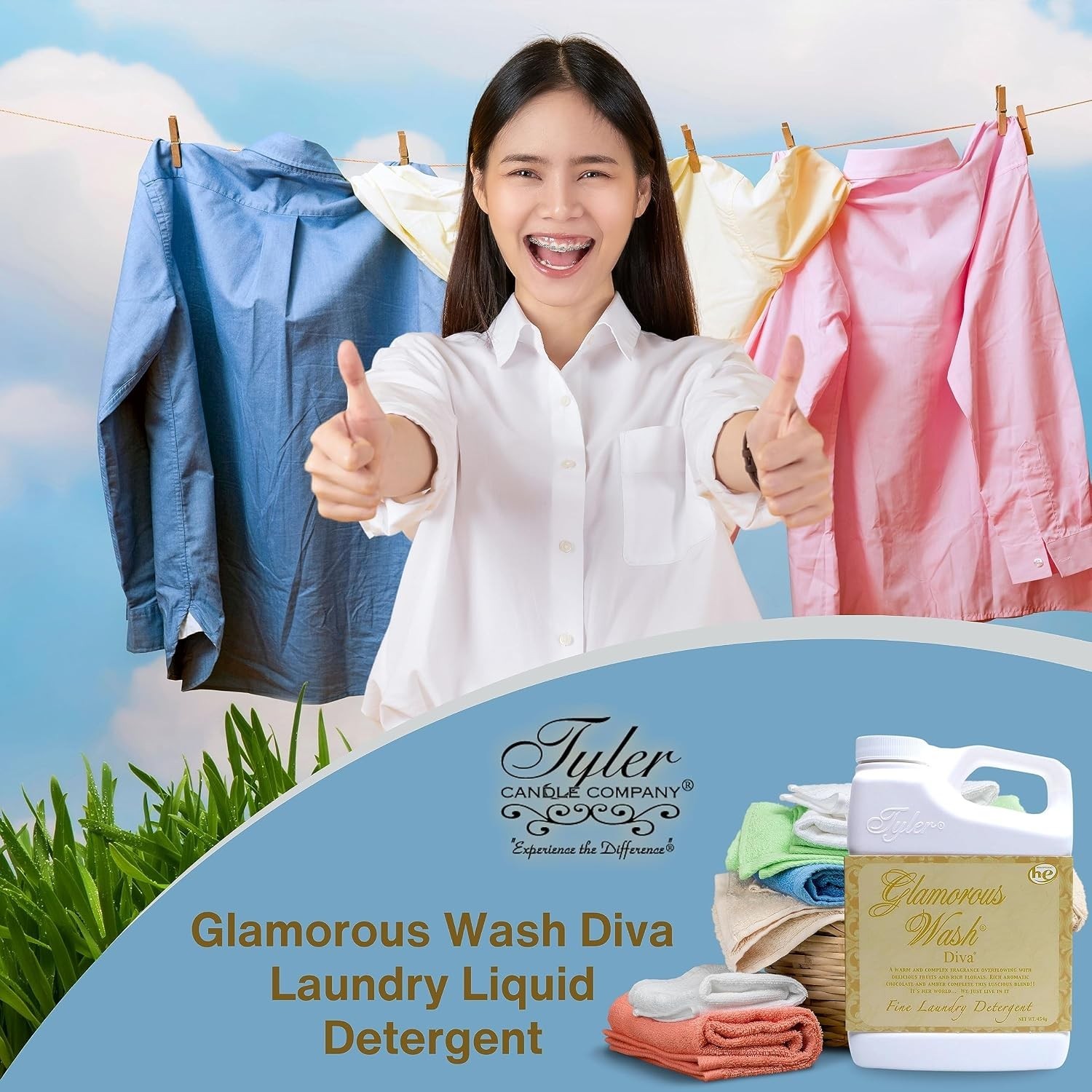 Tyler’s 16 Fl Oz Glamorous Wash & Keychain Bundle – Alluring Luxury for Laundry