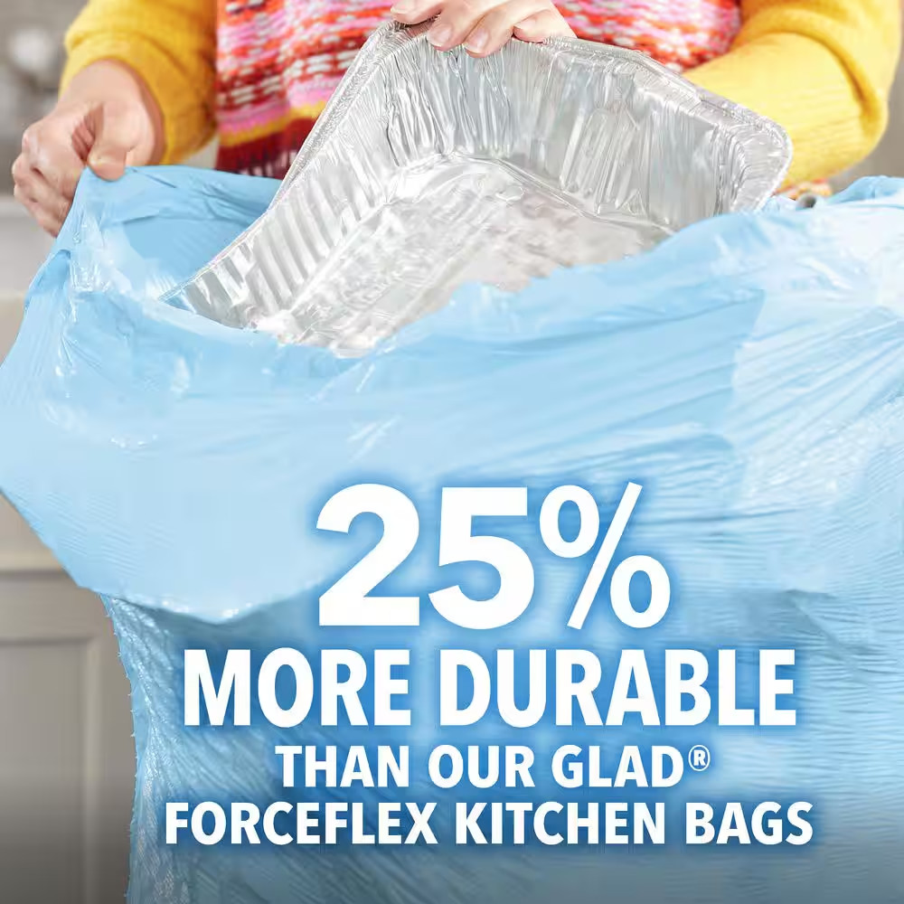 13 Gal. Forceflex Maxstrength Tall Kitchen Drawstring Beachside Breeze with Febr