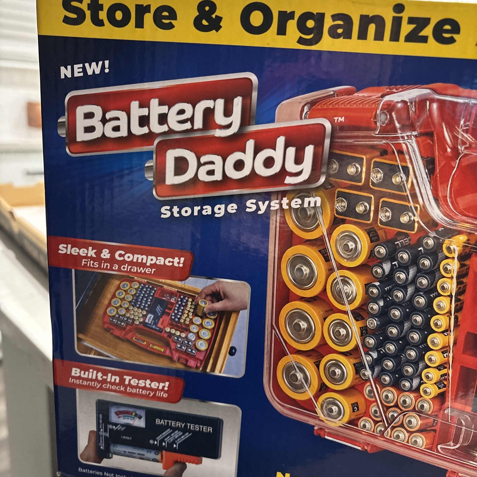 Ontel BADA-MP4 180 Batteries Battery Storage Box Never Used Open Box