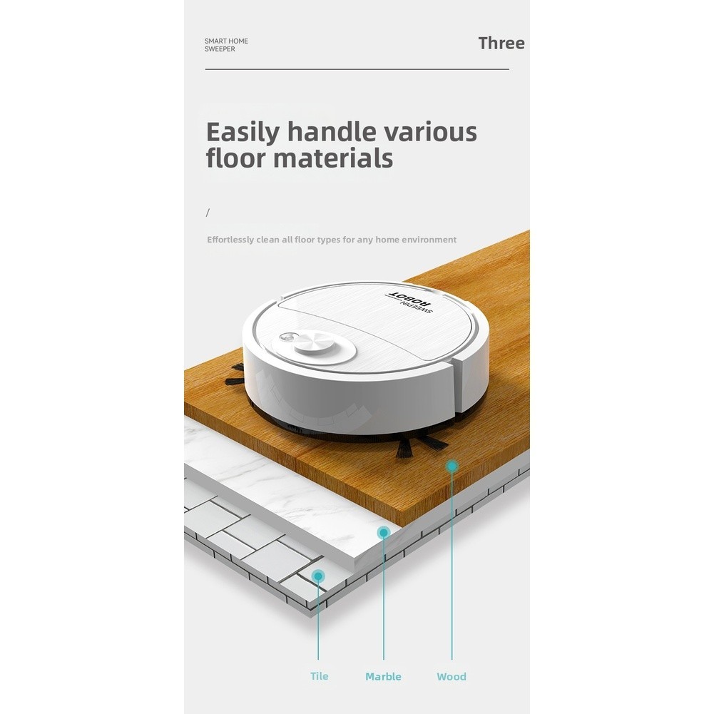 Ultra Thin 5.4cm Robot Vacuum Cleaner Mop Sweeper for Home 18×5.4x18cm