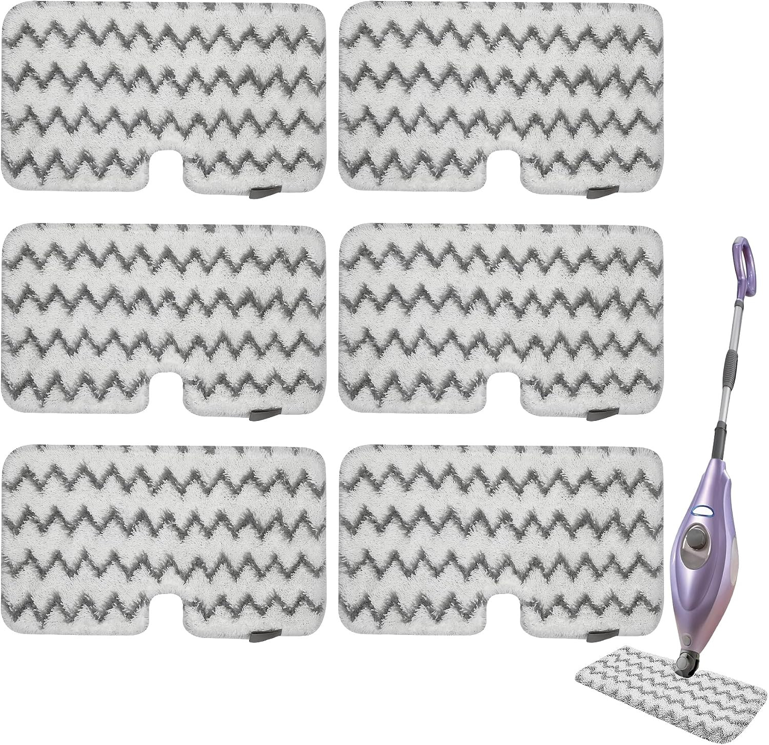 6 Pack S3501 Steam Pocket Mop Replacement Pads for Shark S3501 Steam Mop | for S