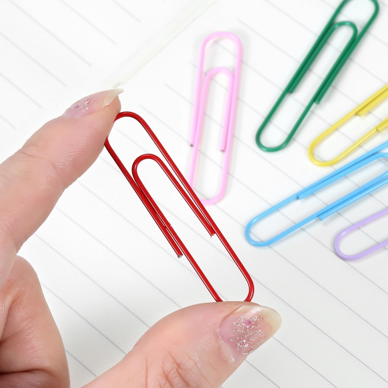 Paper Clips, 110Pcs Colored 2 inches, 1.3 1.1 Multi-colored