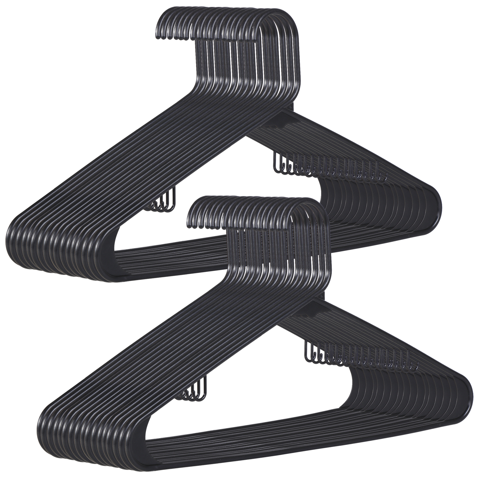 Pants Hanger Clothes Hangers (100 Pack) Plastic Gallus Shirt Hanger Black