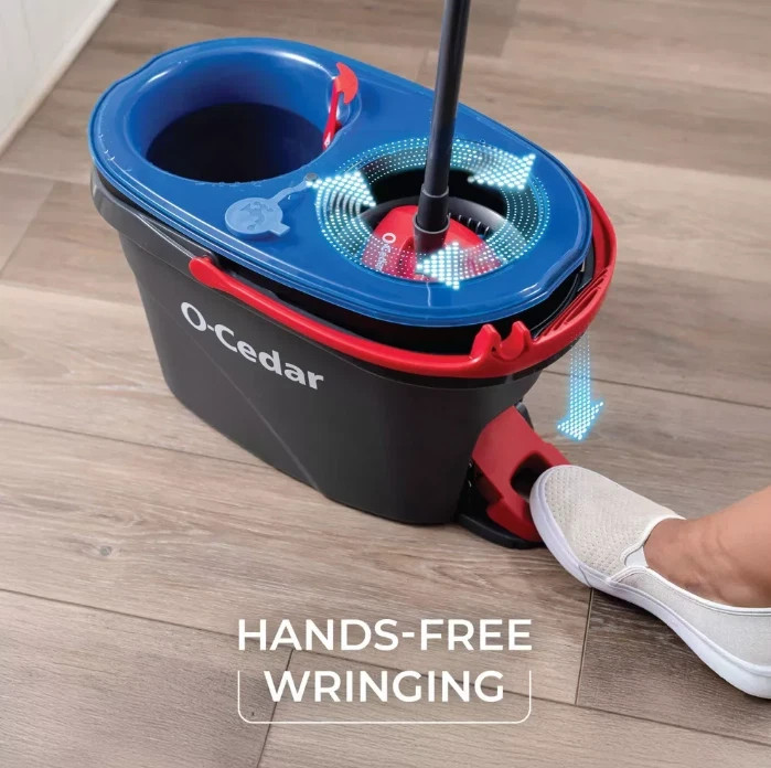O-Cedar RinseClean Clean Water Spin Mop and Bucket System Clean with Clean Water