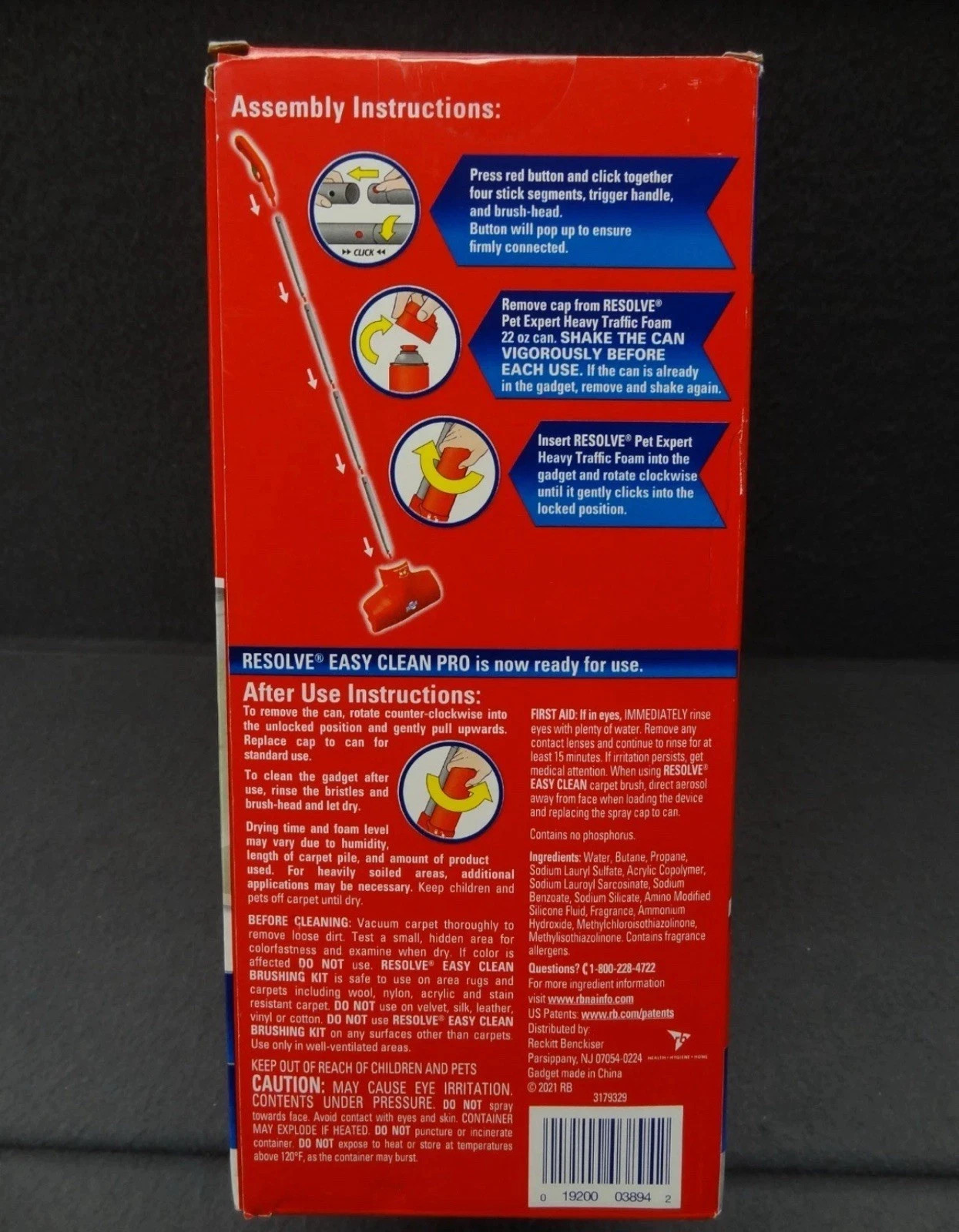 NEW Resolve Easy Clean Pet Expert Brushing Kit Heavy Traffic Carpet Cleaning