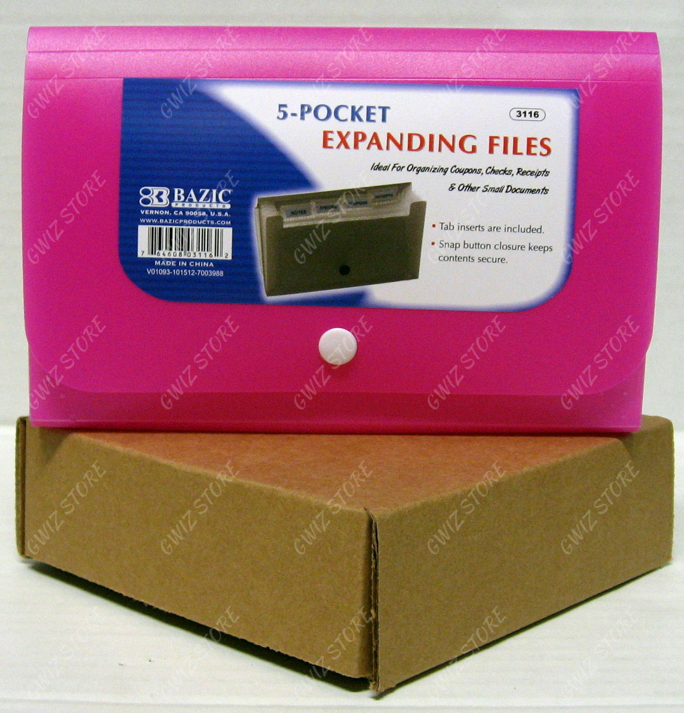 Coupon Organizer Holder Expanding File 5 Pocket Wallet Organizer Purse Carrier