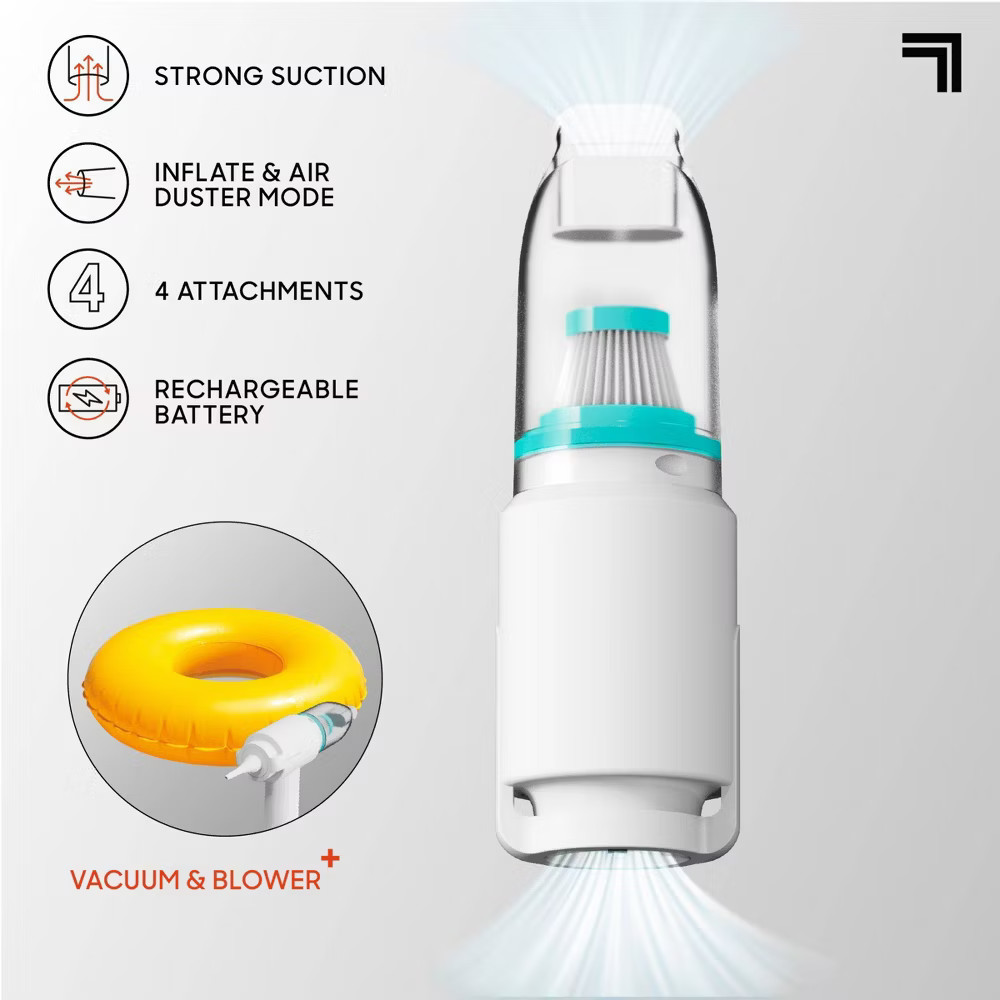 Sharper Image Cordless Handheld Vacuum and Blower White