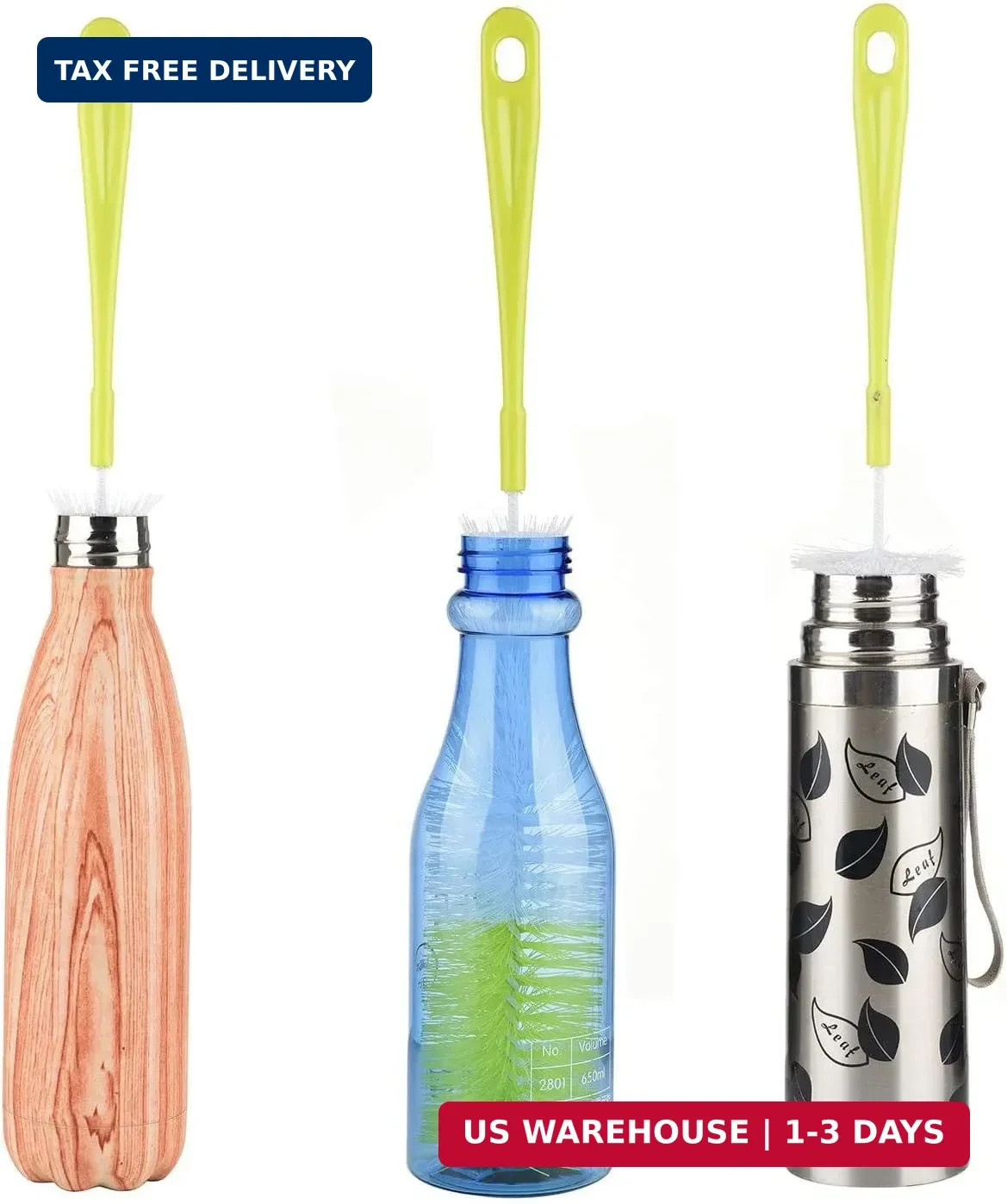 16 inch Long Bottle Brush Cleaner for Washing Wine/Beer/Sport Well/Thermos/Glass
