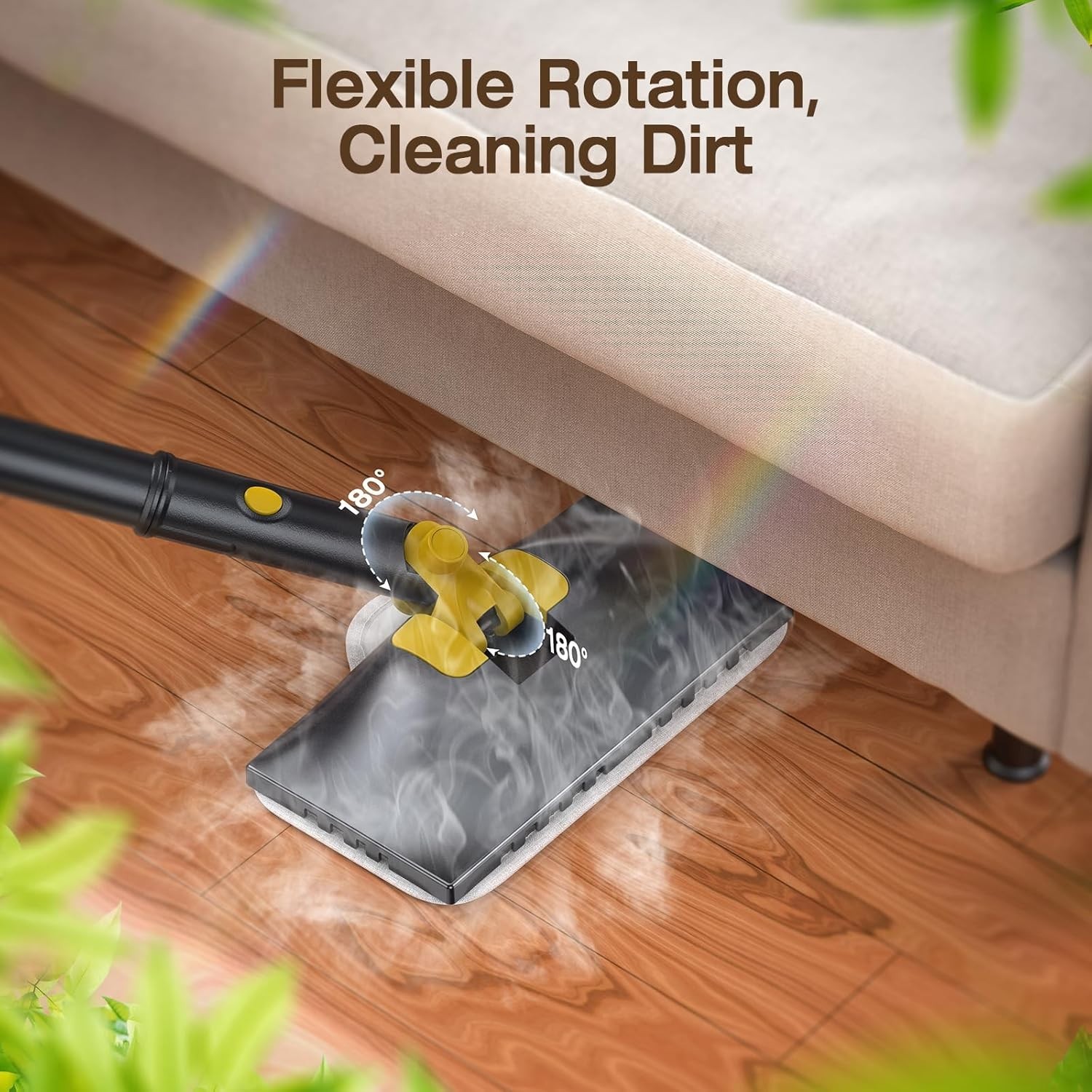 10-in-1 Steam Mop Cleaner, Quick Heat, 350ml Tank, Gray