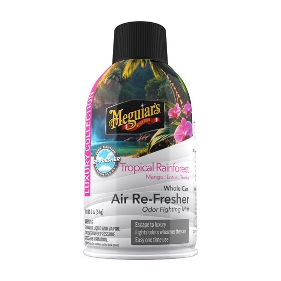Meguiar’s Air Re-Fresher Car Odor Fighting Mist, Tropical Rainforest, 2 oz