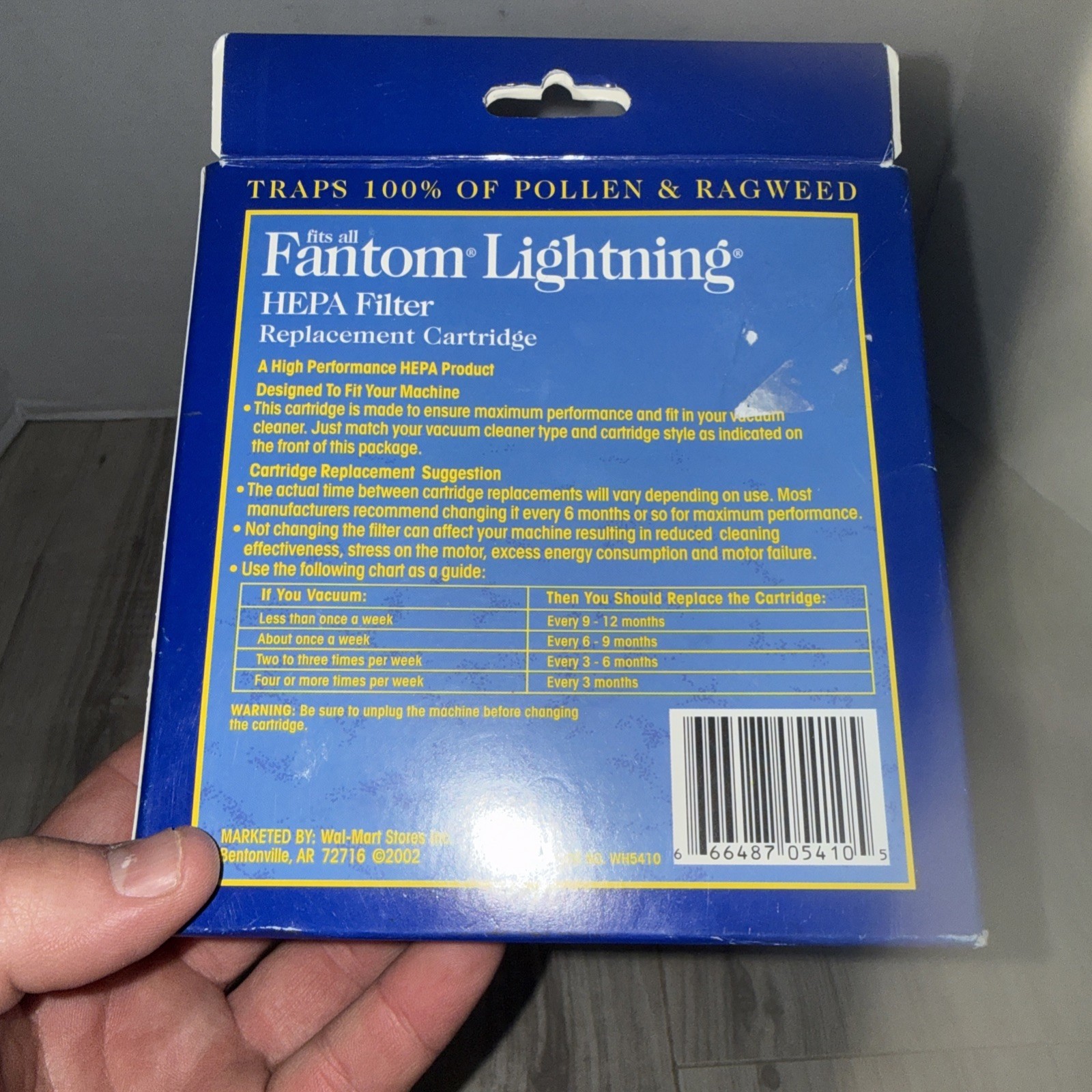 Fantom Lightning Certified HEPA Filter Cartridge Replacement NEW