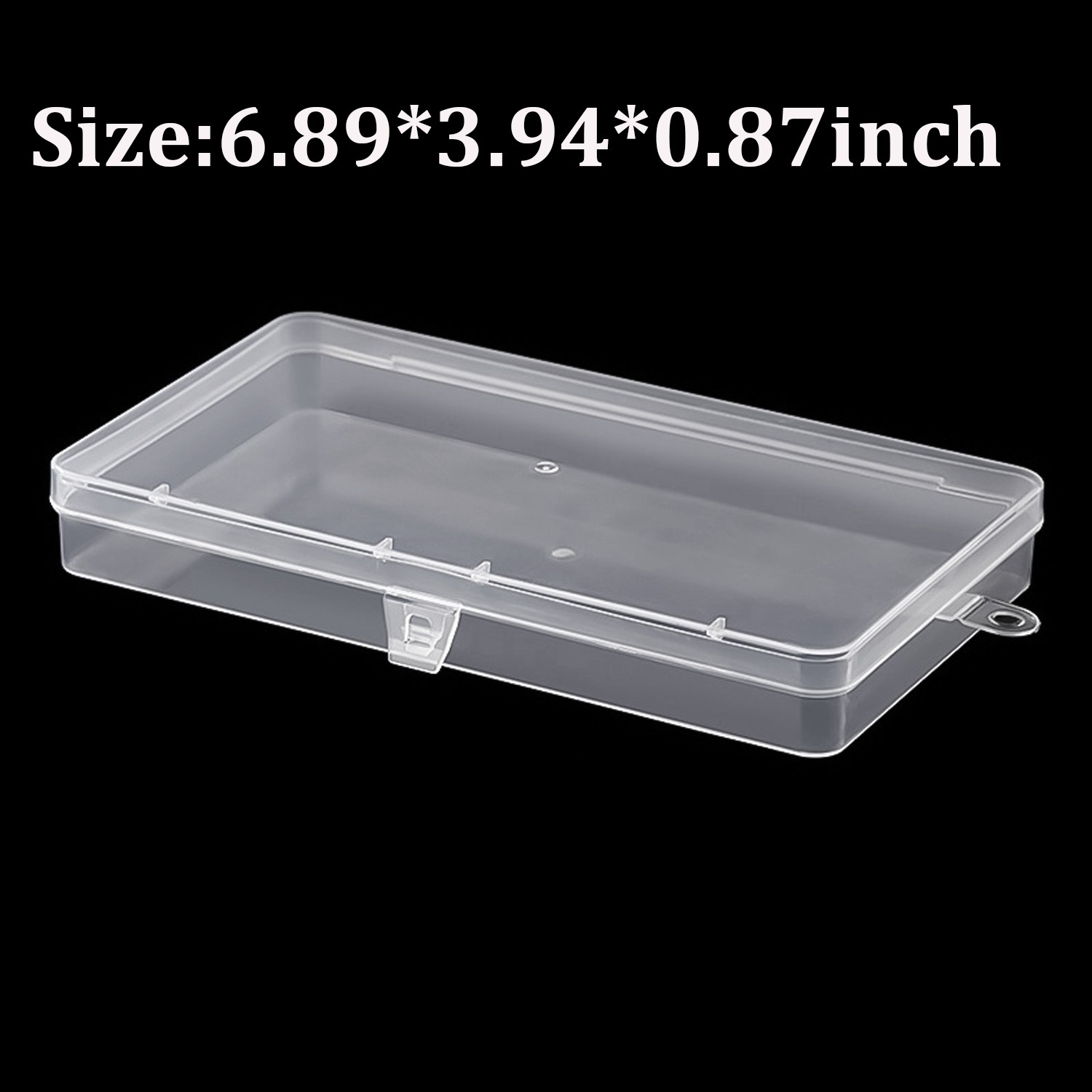 Lots Clear Plastic Storage Container Box Hinged Lid DIY Arts Crafts Markers Pens