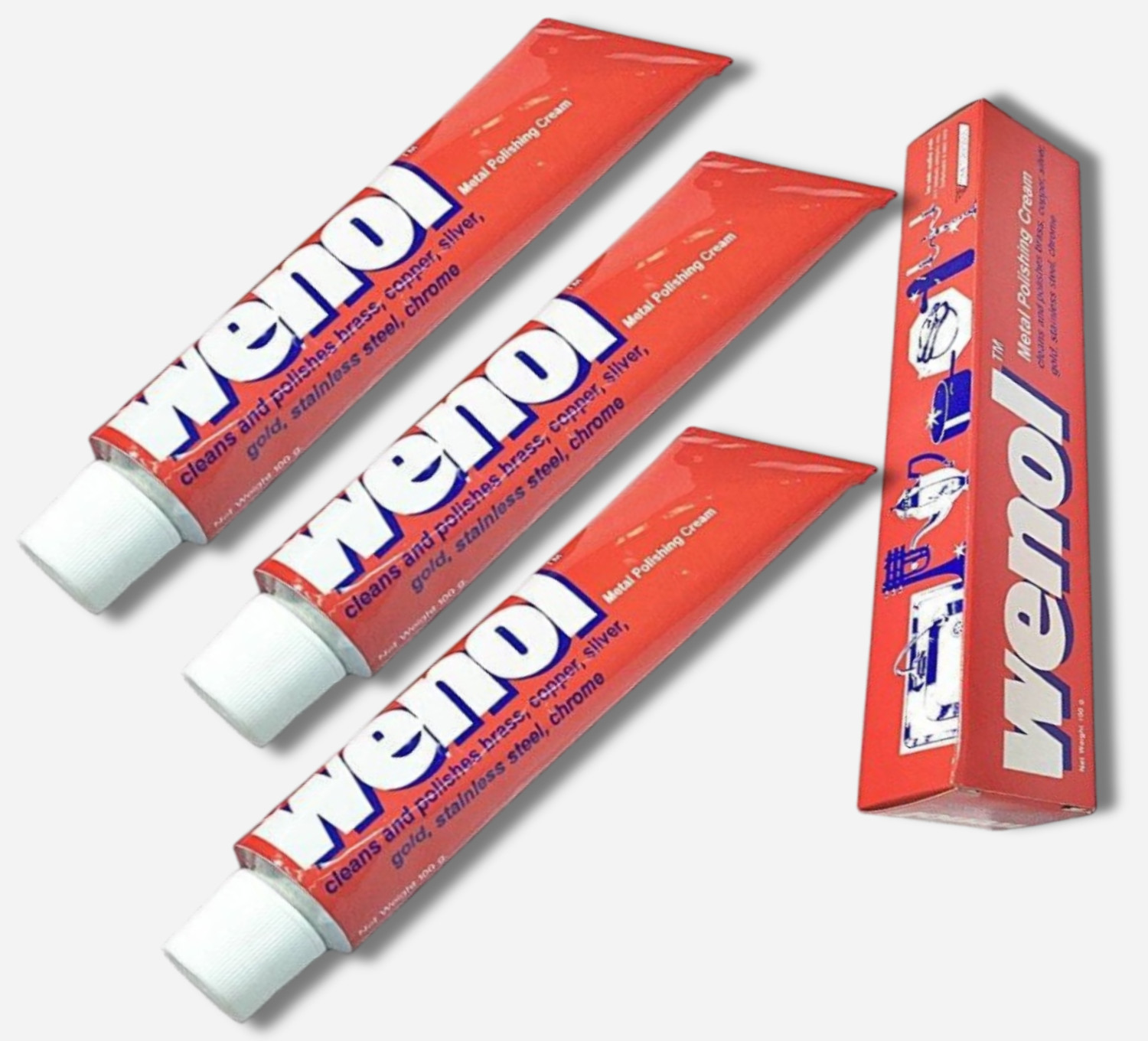 Wenol Metal polishing Cream, Super Value Pack : 100 Grams X 3 Tubes