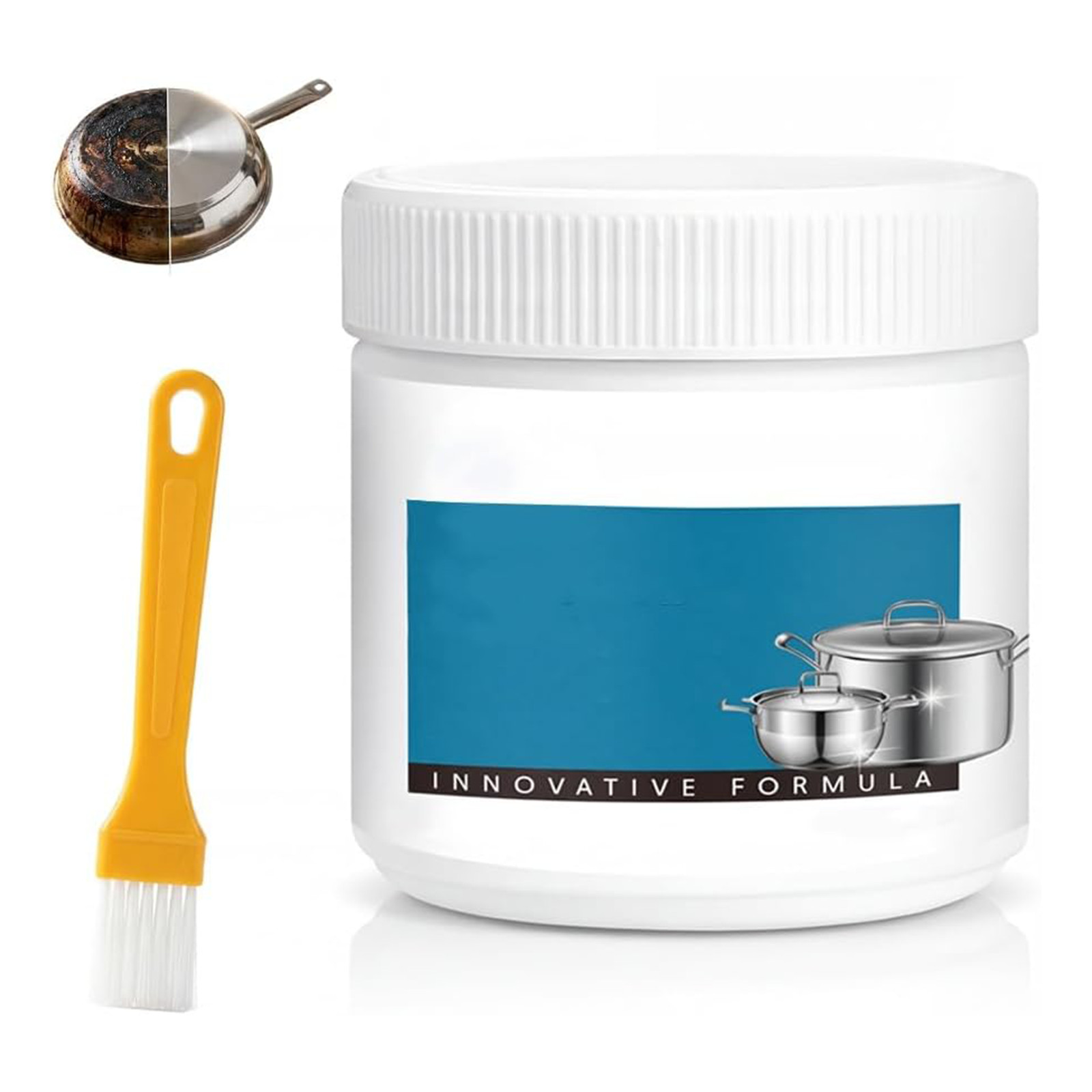 260g Cookware Burnt Stain Cleaning Paste, Multi-Use Pan Bottom Cleaner