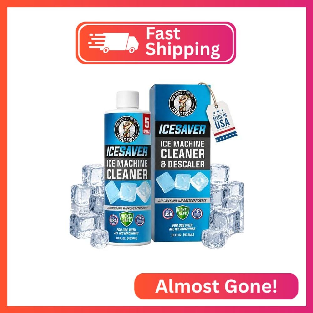 HVAC Guys Ice Machine Cleaner and Descaler 16oz (5 Uses) Removes Scale and Miner