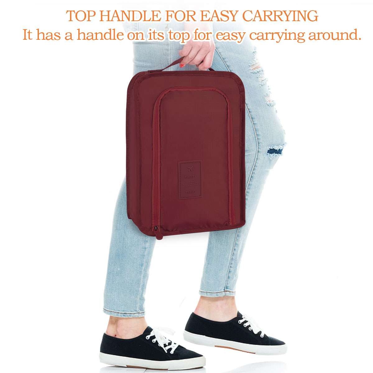Travel Shoe Bags Zip Pouch Storage Organizer Waterproof Bag Shoes Carry Case Box
