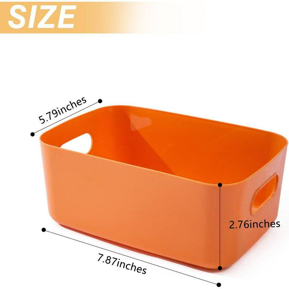 Multi-Colored 7.8 In. X 2.7 In. Plastic Storage Organize Decorative Basket 7-Pie