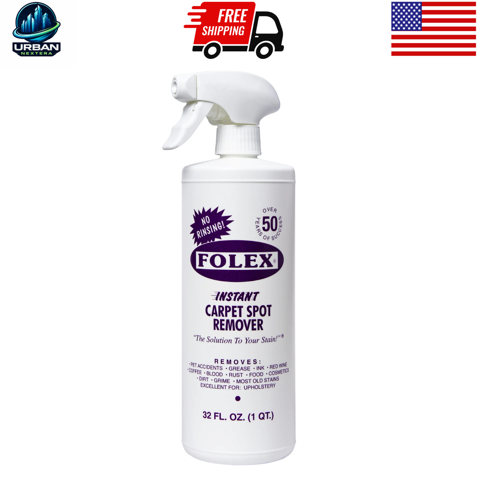 Folex Carpet Spot Remover Spray 32oz Stain Cleaner Upholstery