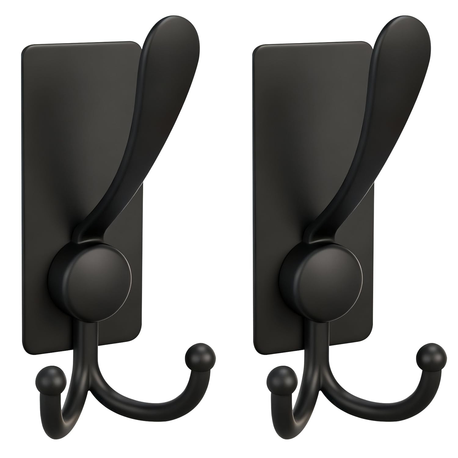 2 PCS 8lb Stainless Steel Adhesive Wall Hooks Sticky Towel Hat Coat Hanger