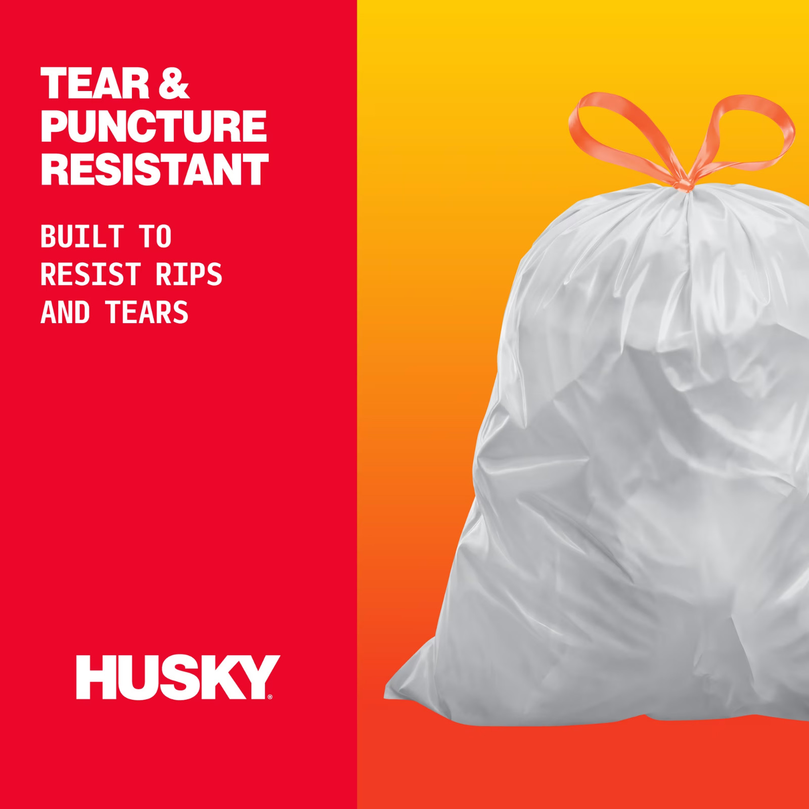 Husky 13 Gallon Tall Kitchen Drawstring Bags, 120 Bags New