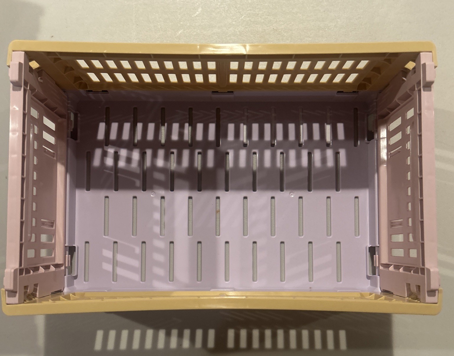 HAY Golden Yellow FOLDING STORAGE CRATE. New SET 6