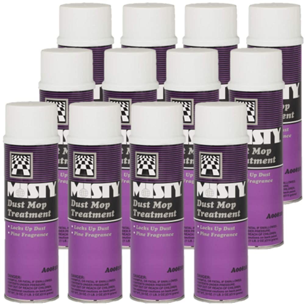 MISTY Dust Mop Treatment Spray – 18 oz (Case of 12) 1003402 – Janitorial Grade,