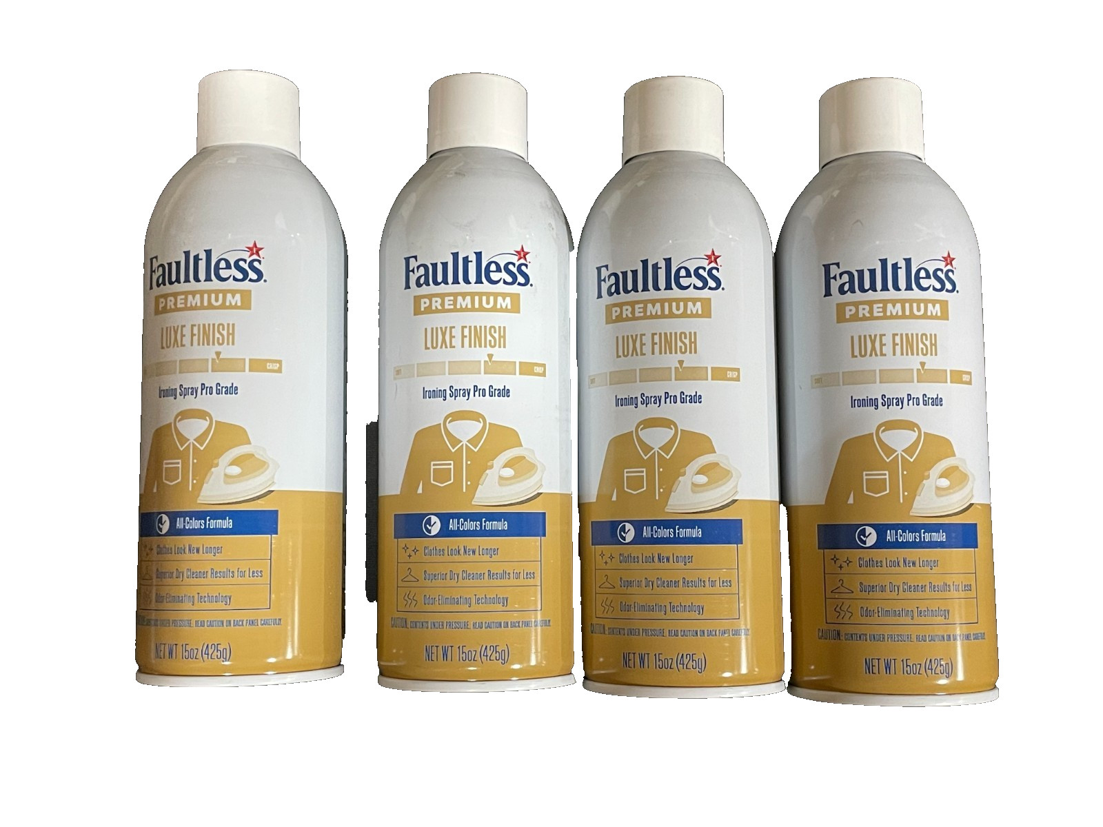 Faultless Brands Premium Luxe Finish Ironing Spray, 15 oz (4 pack)