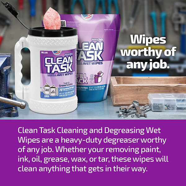 Clean Task Multi Surface Cleaning Wipes Heavy Duty Wet Towel Car Interior – 3 PK