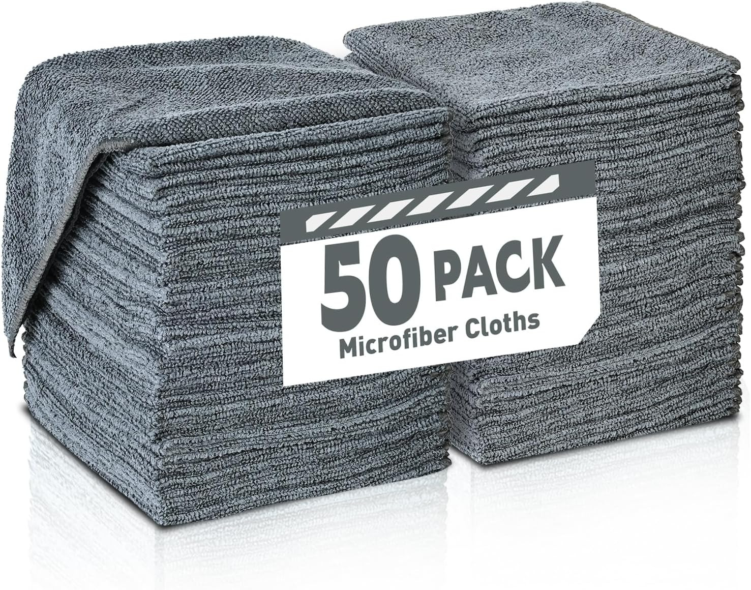 Gray Microfiber Cleaning Cloths Bulk Pack-400 Pack, Microfiber Towels Bulk, Towe