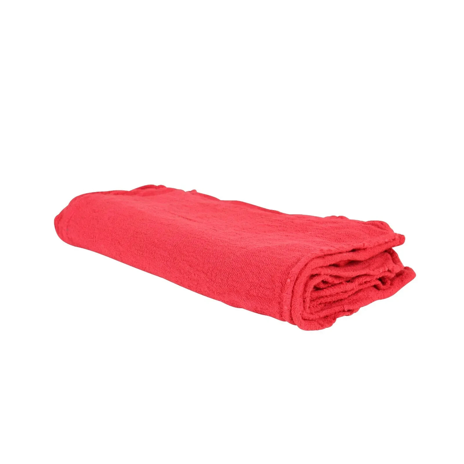 Soft Textiles Red Shop Towels 13 x 14 Cleaning Cotton Rags Absorbent Wipers