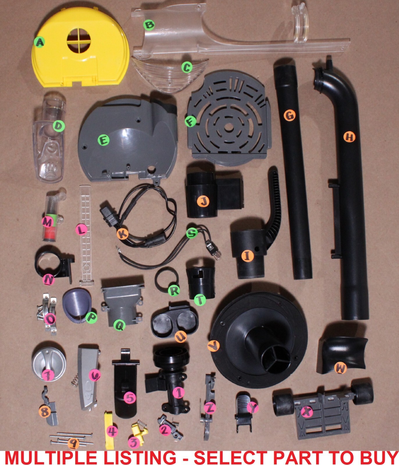 HOOVER UH70086 PET REWIND VACUUM CLEANER “REPLACEMENT PARTS”-MULTIPLE LISTING