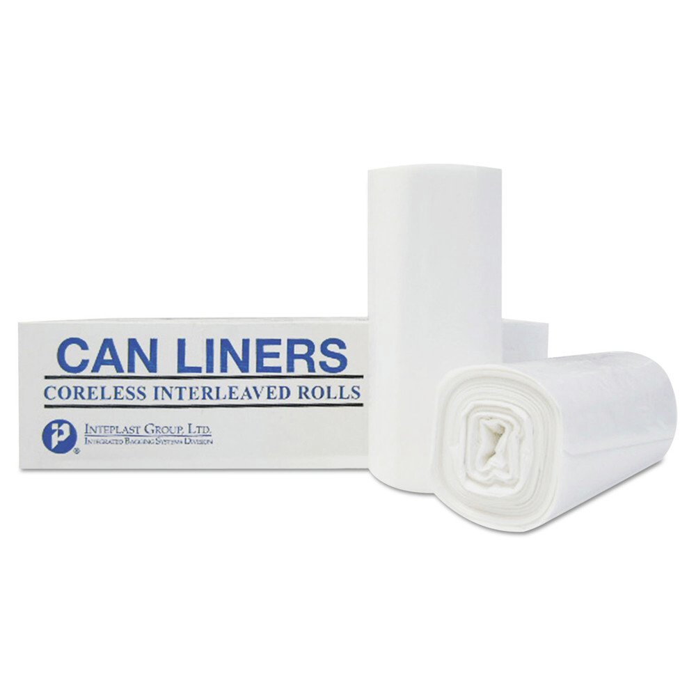 Inteplast Group SL3858XHW2 LD 60 gal 0.7 mil Can Liners – WHT (100/Carton) New