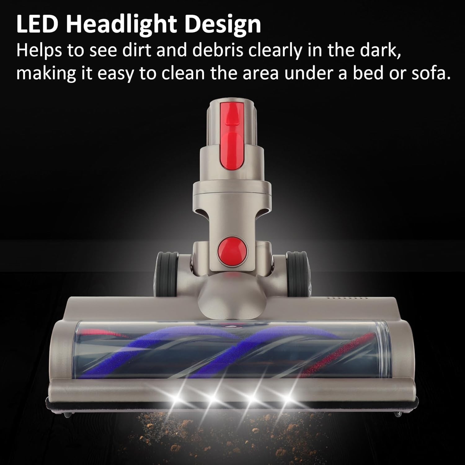 Quick Release Brush Cleaner Head for Dyson V15 V11 V10 V8 V7 Vacuum Cleaner