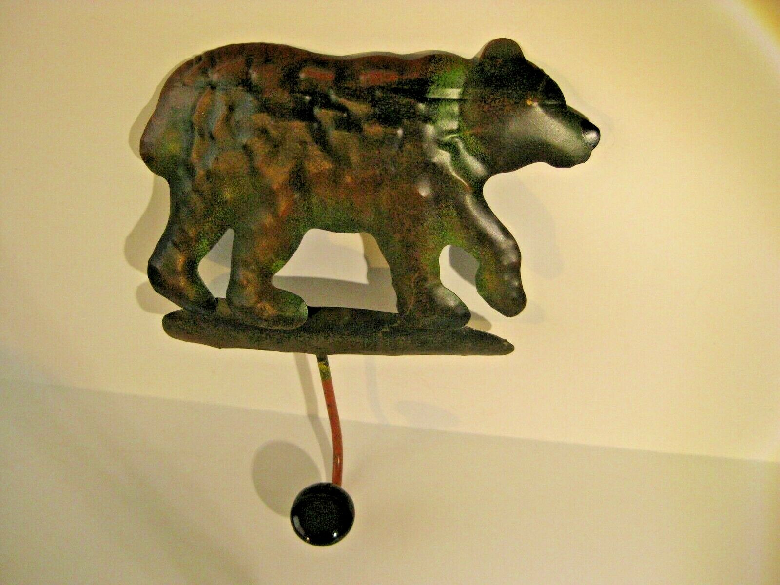 Bear Coat Hanger Hat Key Rack Man Cave Lodge Hunting Theme Metal Copper Color #1