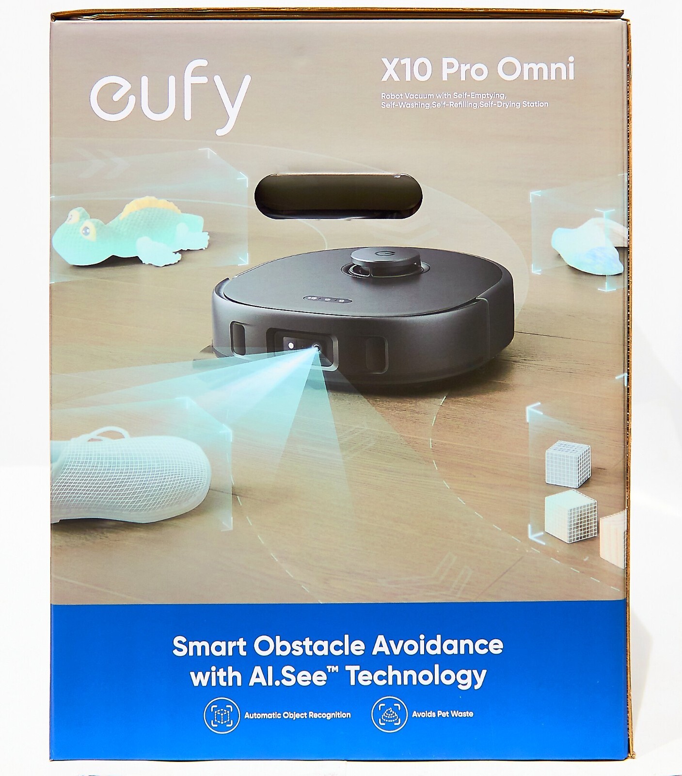 ✅ Anker Eufy X10 Pro Omni Robot Vacuum 8000Pa Dual Mops Auto Washing/Drying NEW