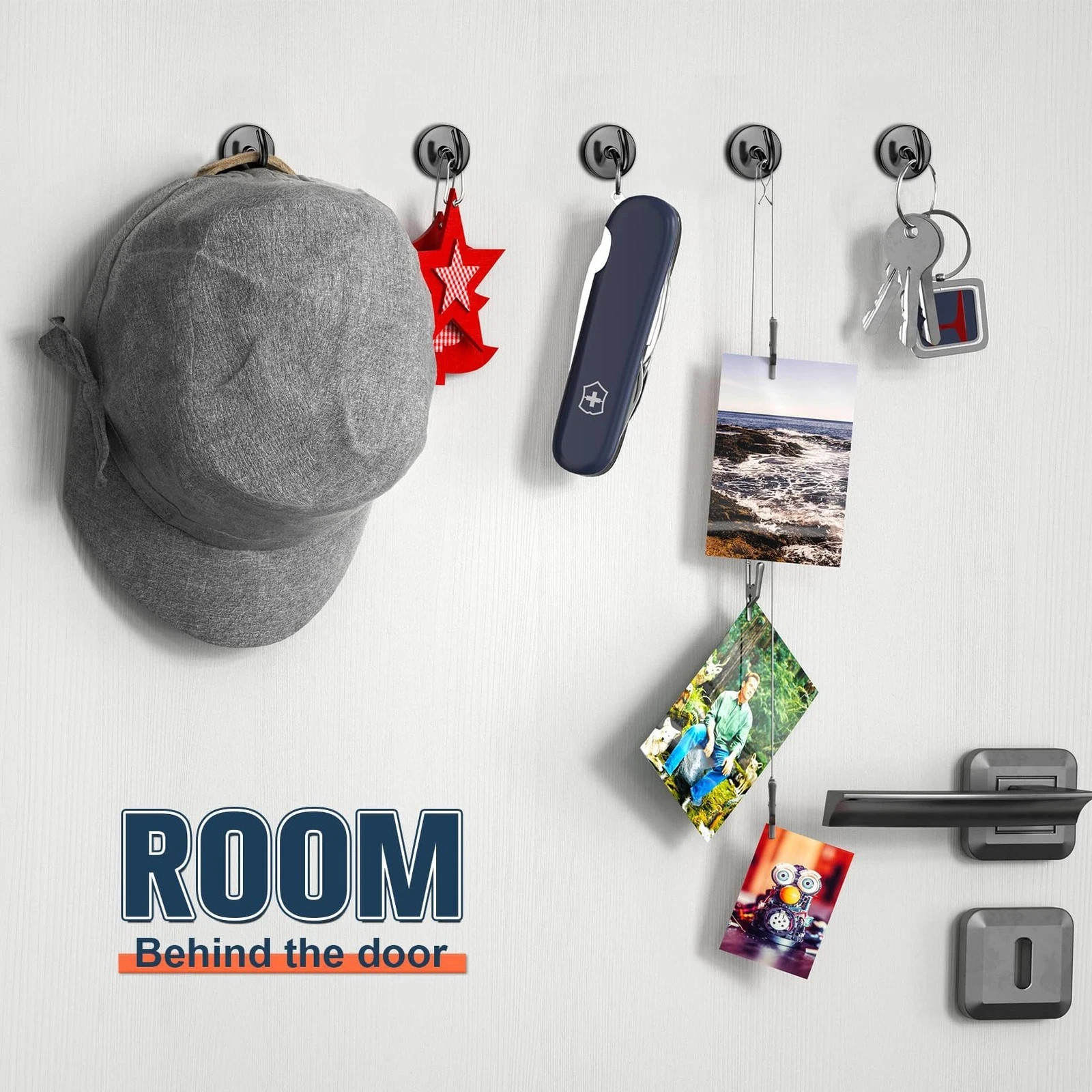 10 Pack LBS Heavy Duty Magnetic Hooks Magnet Hook for Hanging, Strong Magnetic