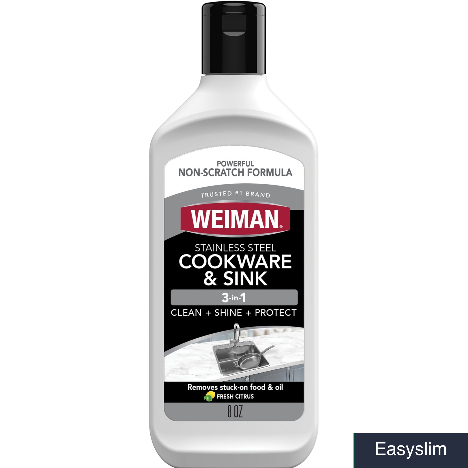 Stainless Steel Sink & Cookware Cleaner and Polish 8 oz Non-Abrasive