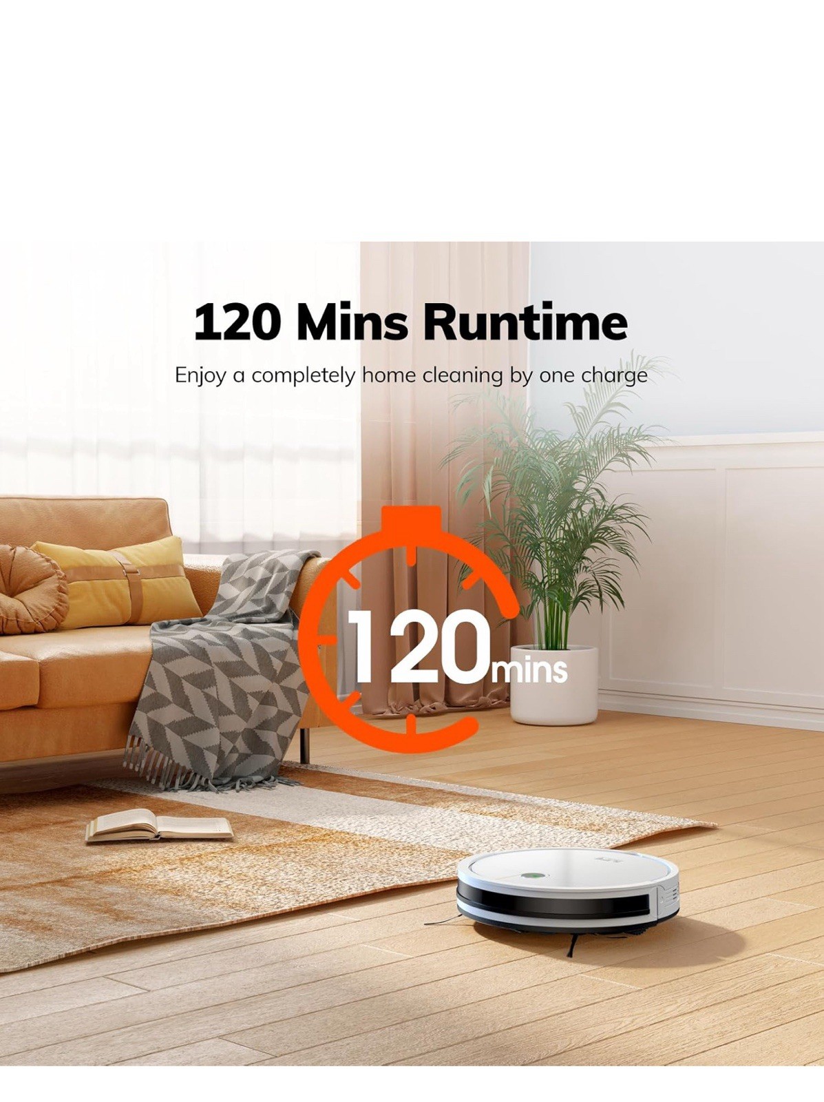 ILIFE V2 Robotic Vacuum Cleaner White Cordless 120min 0.3L Remote Charging Dock