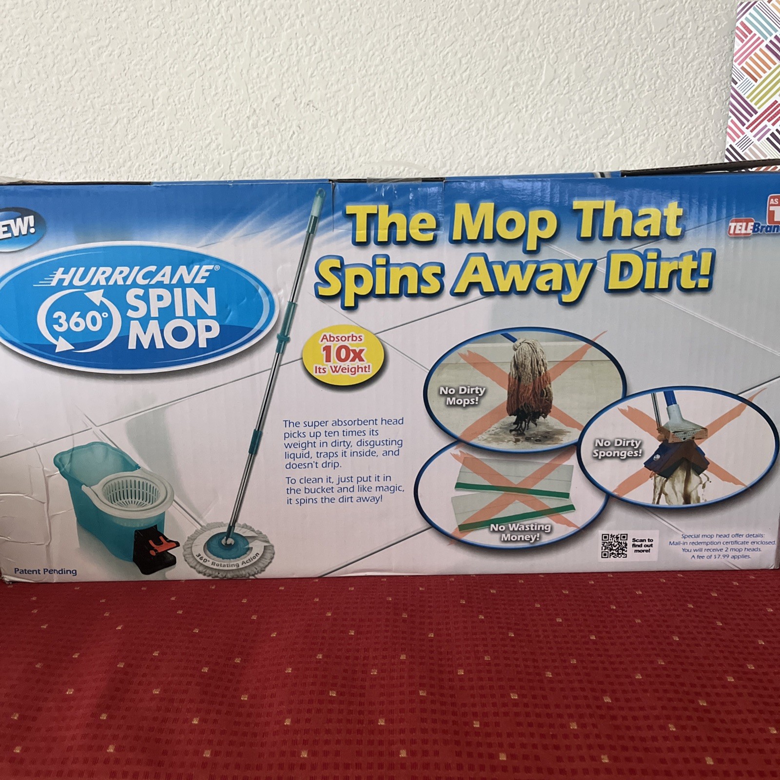 Hurricane Spin Mop Home Cleaning System by BulbHead, Floor Mop with Bucket
