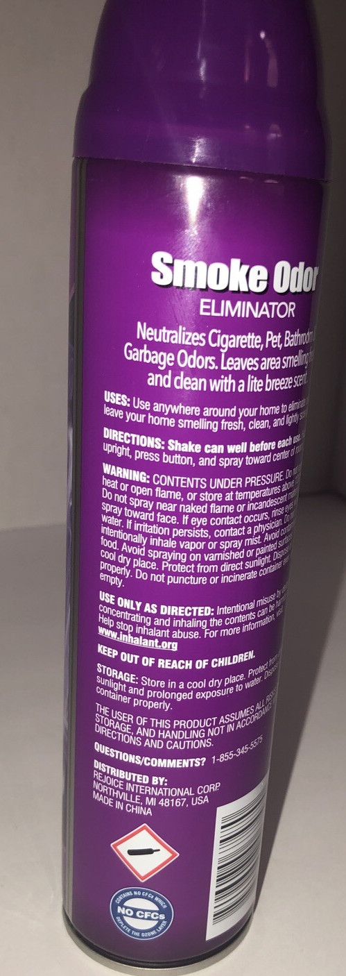 1 ea HomeBright Aerosol Air Freshener,Smoke Odor Eliminator-8.5 oz Lite Breeze